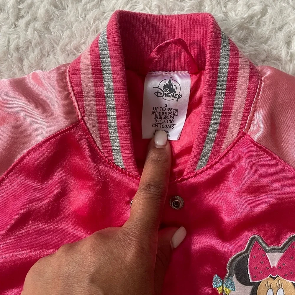 Disney Pink Satin Jacket with Cartoon Detail
